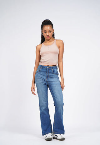 Washed Effect Fitted Tank Top