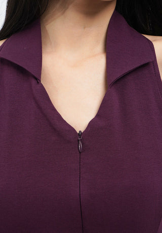 Halter Neck Sleeveless Fitted Top