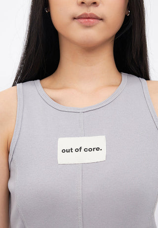 Sleeveless Top with Patch Label Details