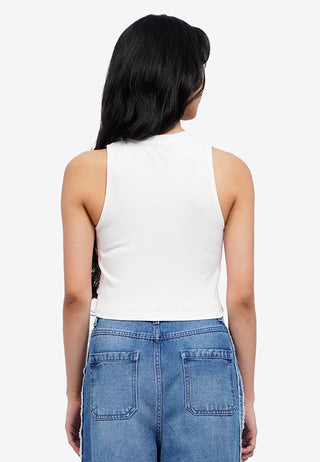 Fitted Logo Crop Tank Top