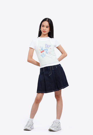 Printed Y2K Halter Tank Top