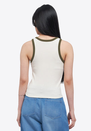 Contrast Logo Sleeveless Top