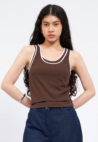Double Layer Sleeveless Top