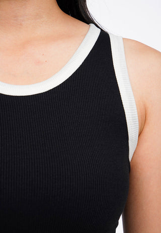 Contrast Details Tank Bra Top