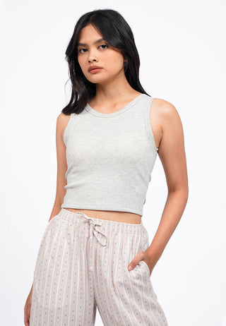 Contrast Details Tank Bra Top