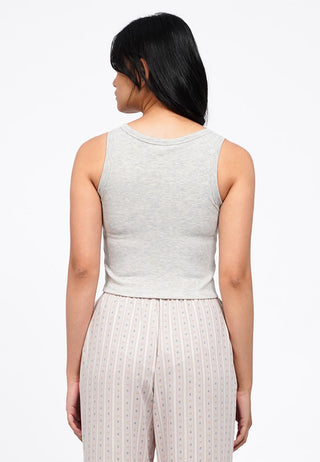Contrast Details Tank Bra Top