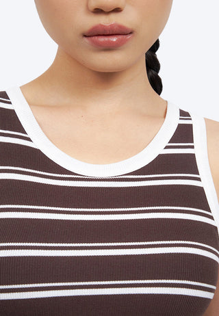 Stripes Sleeveless Bra Top
