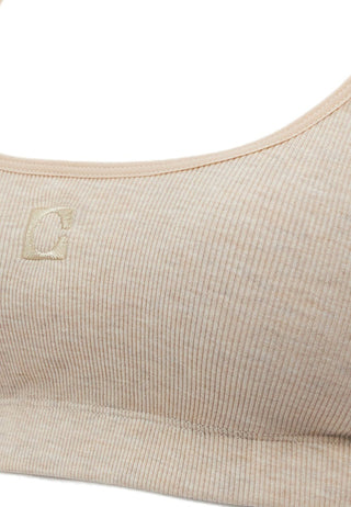 Logo Details Fitted Rib Bralette