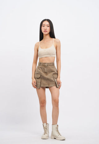 Logo Details Fitted Rib Bralette