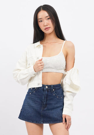 Logo Details Fitted Rib Bralette