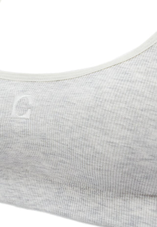 Logo Details Fitted Rib Bralette