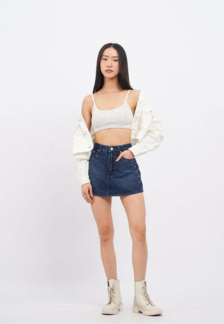 Logo Details Fitted Rib Bralette
