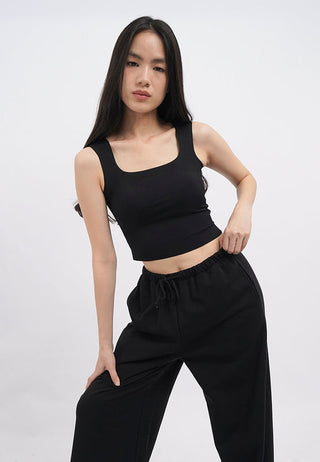 Square Neck Crop Bra Tank Top