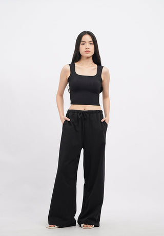 Square Neck Crop Bra Tank Top