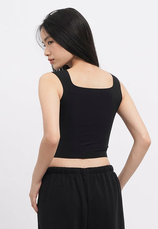 Square Neck Crop Bra Tank Top
