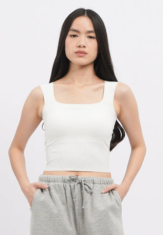 Square Neck Crop Bra Tank Top