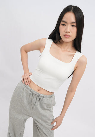 Square Neck Crop Bra Tank Top