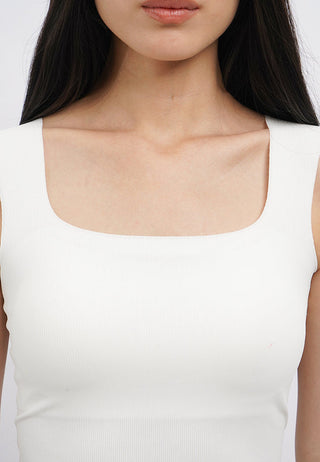 Square Neck Crop Bra Tank Top