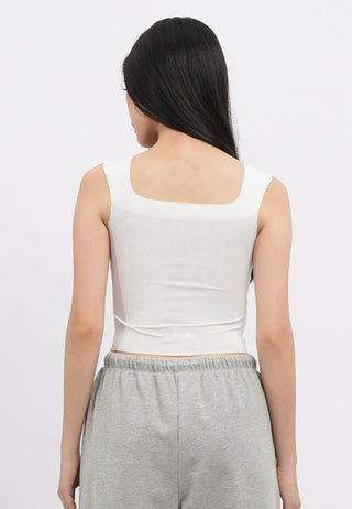 Square Neck Crop Bra Tank Top