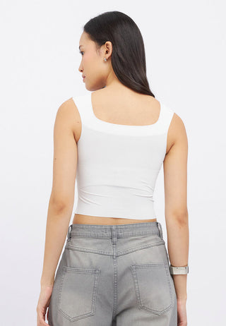 Square Neck Sleeveless Bra Top