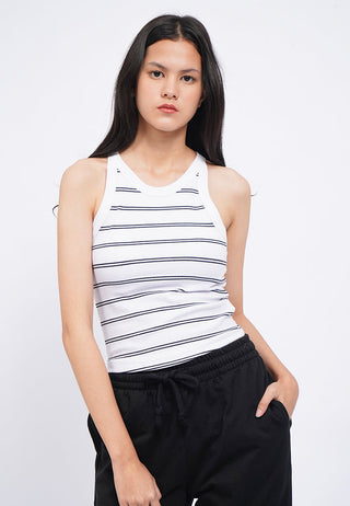Fitted Stripes Tank Bra Top