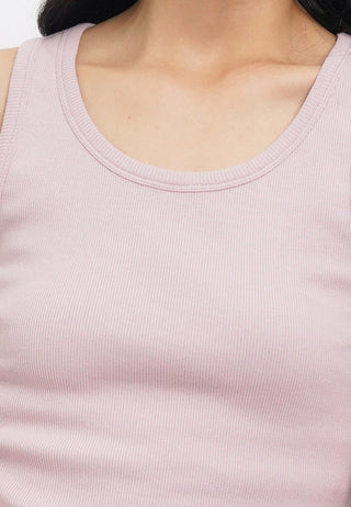 Round Neck Fitted Rib Tanktop