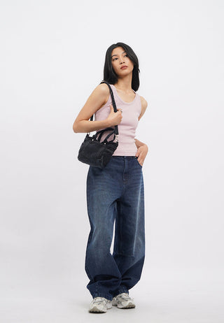 Round Neck Fitted Rib Tanktop