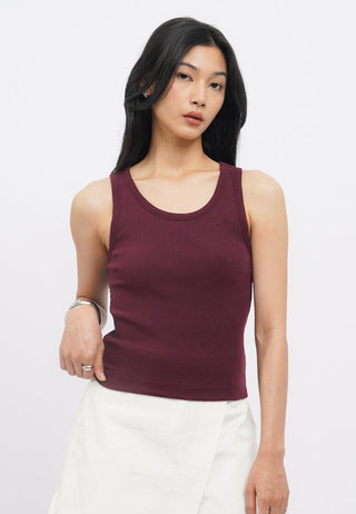 Round Neck Fitted Rib Tanktop
