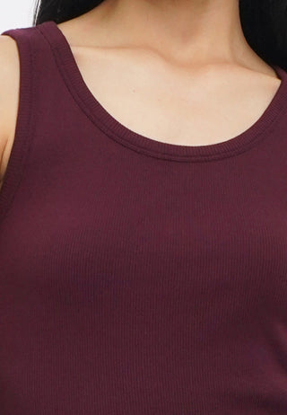 Round Neck Fitted Rib Tanktop