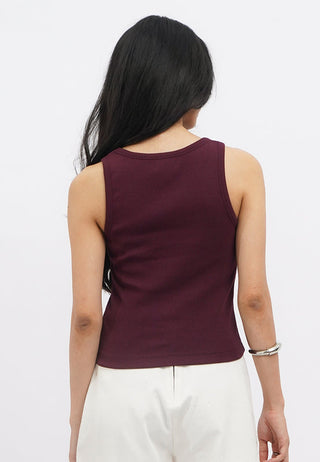 Round Neck Fitted Rib Tanktop