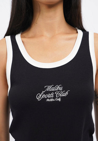 Fitted Contrast Strappy Tank Top