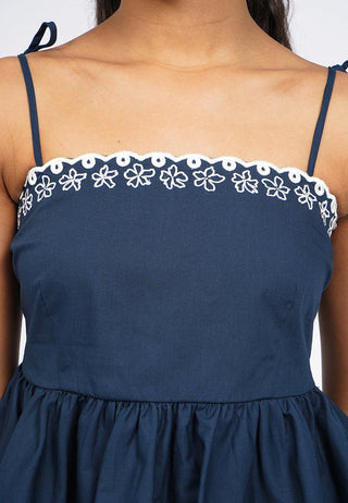 Embroidered Peplum Camisole