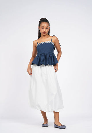 Embroidered Peplum Camisole