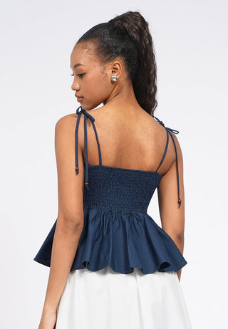 Embroidered Peplum Camisole