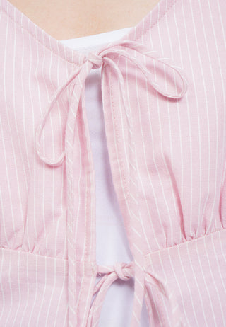 Striped Tank with Front Tie