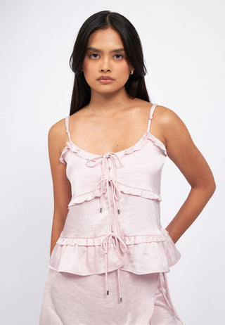Tied Detail Ruffles Camisole
