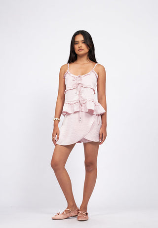 Tied Detail Ruffles Camisole
