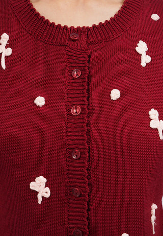 Floral Embroidered Knit Vest