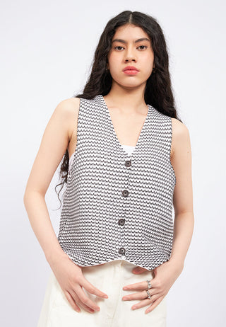 Striped Crochet Vest