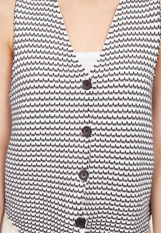 Striped Crochet Vest