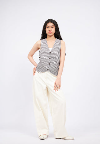 Striped Crochet Vest