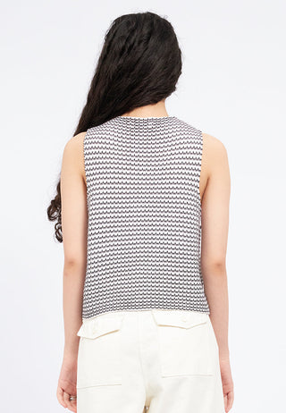 Striped Crochet Vest