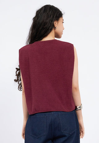 Textured Fleece Vest