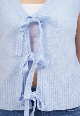 Tied Details Sleeveless Knit Top