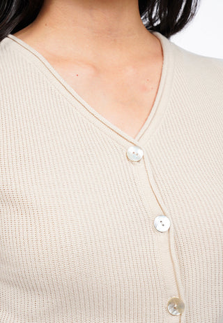V-Neck Buttoned Knit Vest