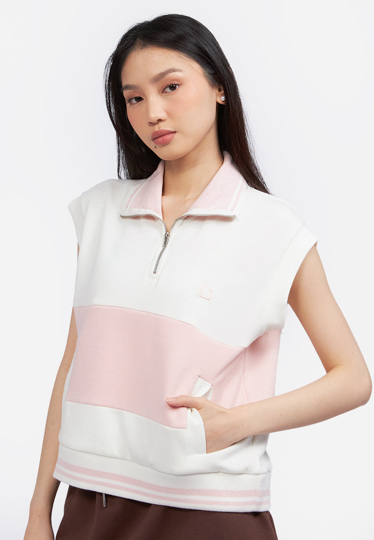 Colorblock High Neck Vest Off White – COLORBOX - Indonesia