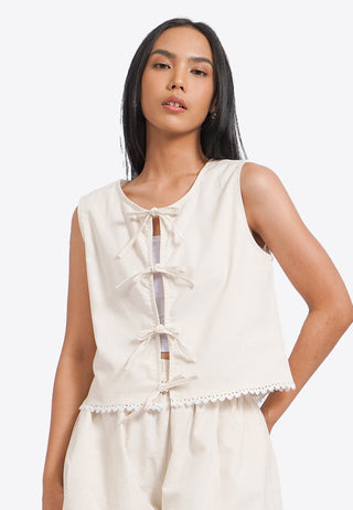 Tied Up Lace Vest