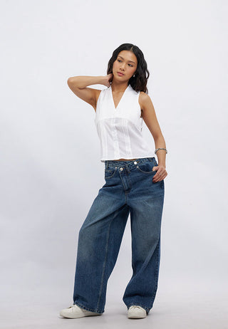 Halter Neck Top with Pintucks