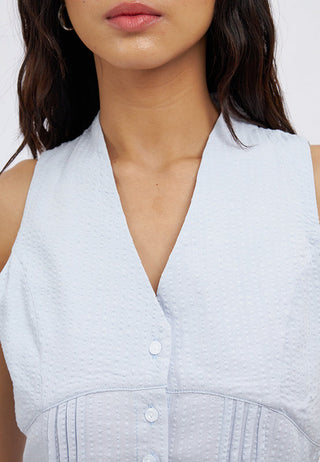 Halter Neck Top with Pintucks