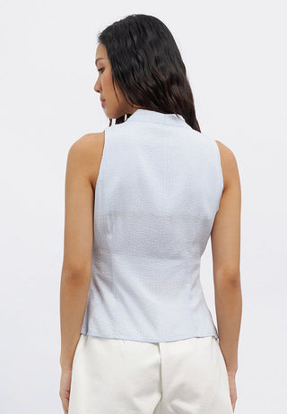 Halter Neck Top with Pintucks